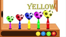 Learn Colors with Soccer Ball Heart Coca Xylophone Hammer Toys for Children Kids Toddlers Video