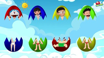 Wrong Heads Eggs Baby Doraemon Xuka And Xeko NobitaFinger Family Nursery Rhymes Learn Colors
