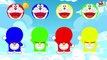 Wrong Face And Heads With 3D Lollipops Doraemon To Learn Colors Finger Family Nursery Rhymes