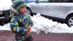 Niños en y vlogs primera nieve esculpir muñeco de nieve super máquina flota nieve suciedad del agua ★