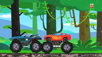 Monster Truck vs Monster Truck | vehicle wars for kids | monster trucks