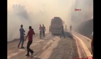Alanya'da turistik bölgede makilik yangını