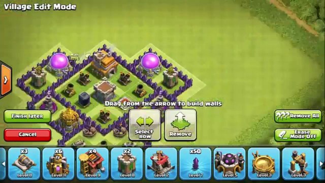 CLASH OF CLANS - Town hall 7(Th7) Farming Base+3Air Defense K-COC