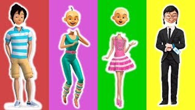 Wrong Heads UPIN IPIN Kartun Terbaru Transform into Ken and Barbie Terbaru Finger Family Songs