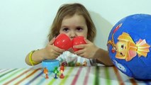 Grandes huevo mezcla sorpresa juguetes huevo grande Fixiki con un mega fixiki juguete sorpresa abierta