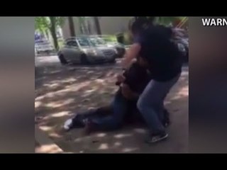 US police officer stamps on head of restrained suspect on camera (Warning: Disturbing video)