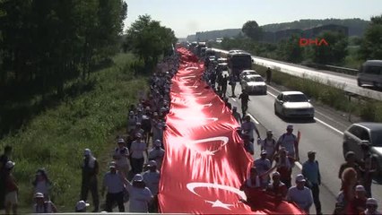 Sakarya - CHP'nin Adalet Yürüyüşü 17. Günü Dev Türk Bayrağı Açıldı 2