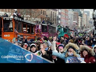 Los Patriotas celebran en Boston con sus seguidores