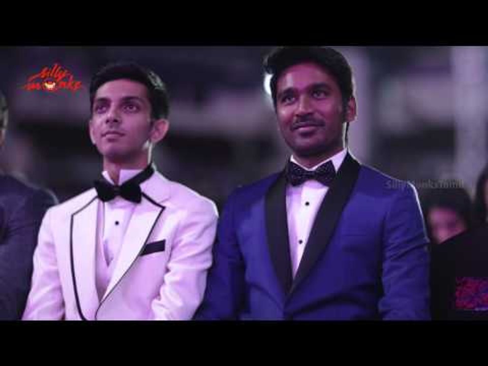 Dhanush , Anirudh Ravichander , Bobby Simha, Catherine Tresa @ 62nd Filmfare Award Night