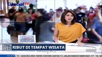 Video Dua Orang Pengunjung Ribut di Tempat Wisata Gara-Gara Rebutan Meja Makan