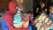 Incroyable défi casse-croûte La vérité mis en place des collations superhéros Spiderman Oishi elsa et anna