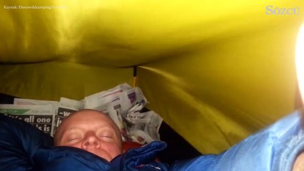 İçinde olduğu çadır az kalsın havaya uçuyordu