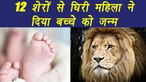 Gujarat: Woman delivers baby in ambulance surrounded by lions| वनइंडिया हिंदी
