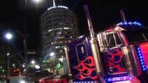 Optimus Prime Spotted in Hollywood - Transformers Invade Hollywood