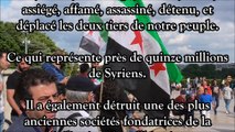 Monsieur le Président, les Syriens vous écrivent car leur peuple veut vivre