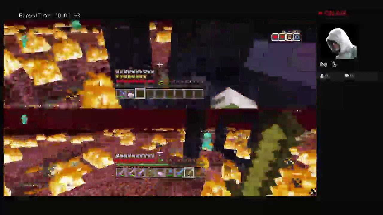 Survival in the nether day 1 with my 5 year old brother (2)