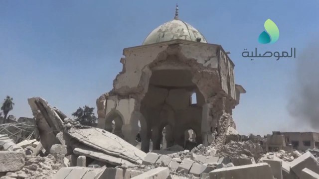 Video shows destroyed Al-Nuri Mosque after its recapture from Isis in Mosul