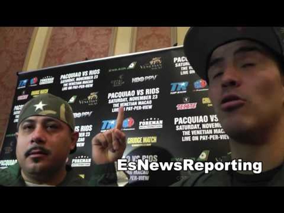 robert garcia and brandon rios mobbed by media EsNews Boxing
