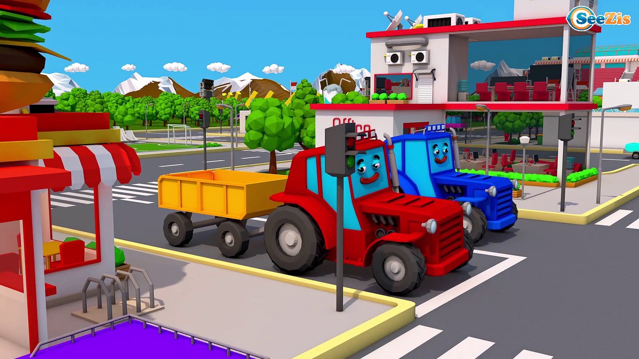 Kids Tractor Cartoon Video For Children Tractors For Kids Видео