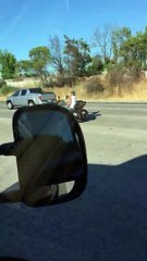 Man falls off Motorcycle