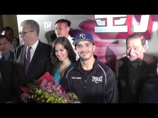 brandon rios vs manny pacquiao rios grand arrivals in china cameras all over EsNews Boxing