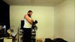 Shadow boxing with 18 oz boxing gloves Right straights 2