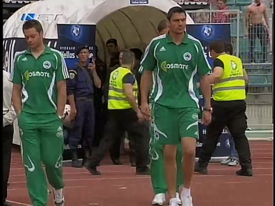 ΑΕΛ-Παναθηναϊκός 2-1 Τελικός κυπέλλου 2007 Η είσοδος των ομάδων