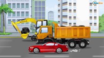 Cars for kids - The Yellow Excavator - Car Videos CV - Power Wheels PW