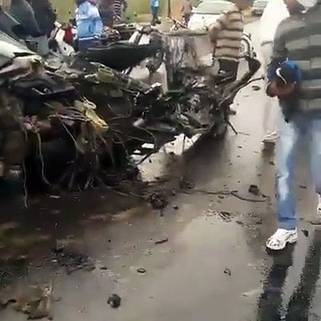 Au Maroc,un moteur tourne encore après un accident très violent