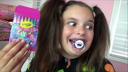 Bad Baby Sitter Minnie vs Victoria Prank Annabelle Eats Crayons Toy Freaks