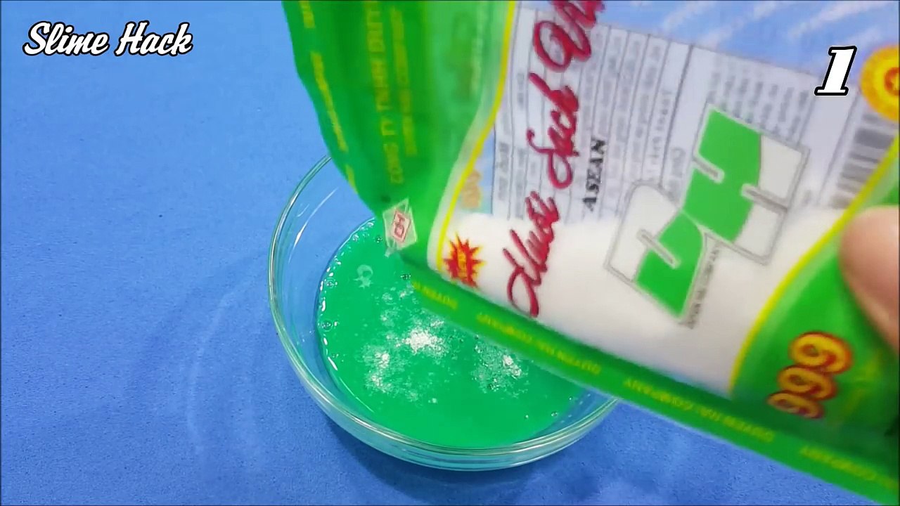 How To Make Slime with Glue, Water and Salt only! GIANT slime without borax or liquid star