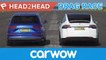 Tesla Model X vs Audi SQ7 - Electric vs Diesel acceleration challenge Head2Head