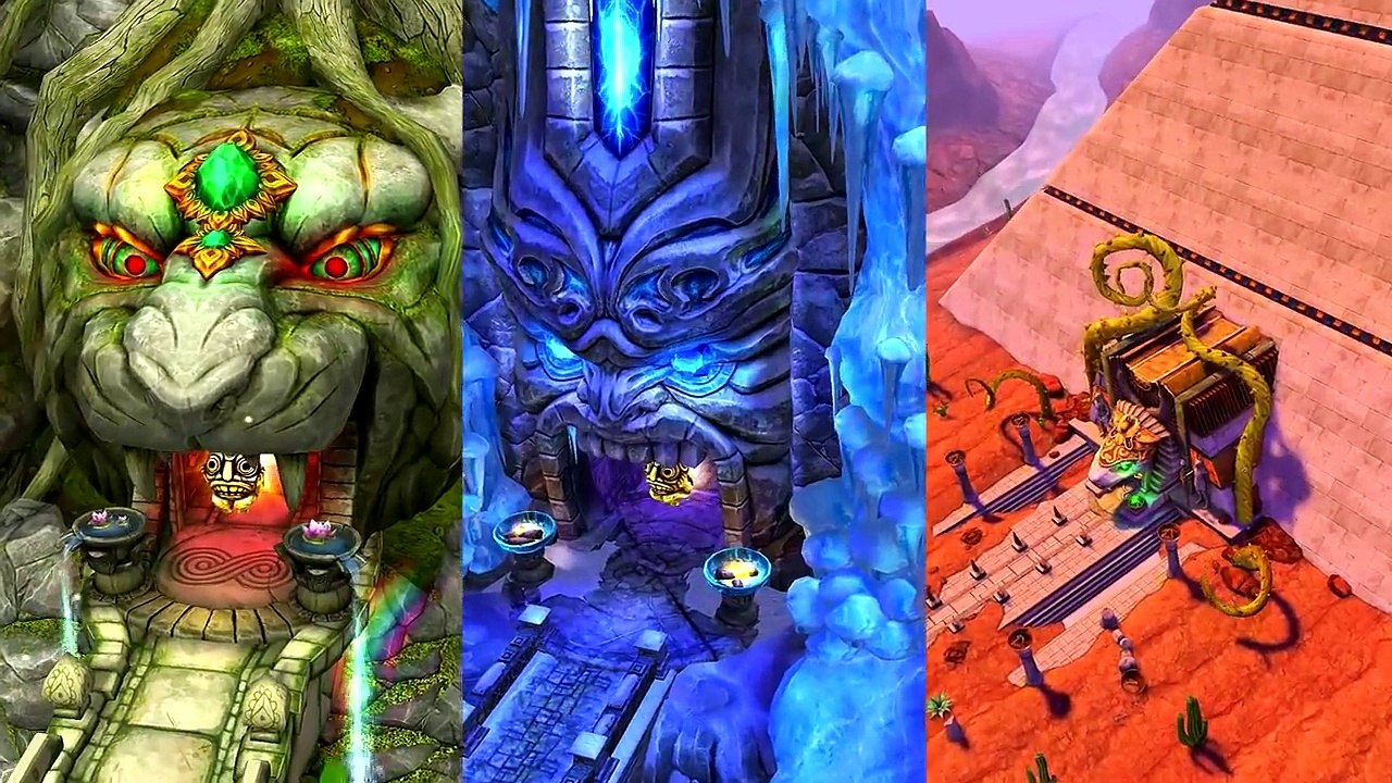 Game Update!! Temple Run 2 Lost Jungle VS Frozen Shadows VS Blazing Sands Android Gameplay