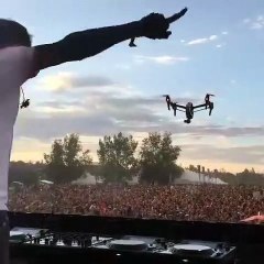 Dron acaba por los suelos en pleno festival