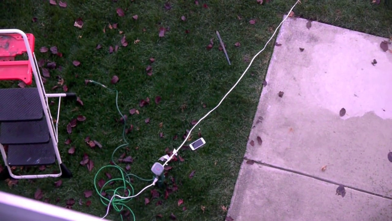 RC Lamborghini + iPhone 5S Attached Drives Off Roof