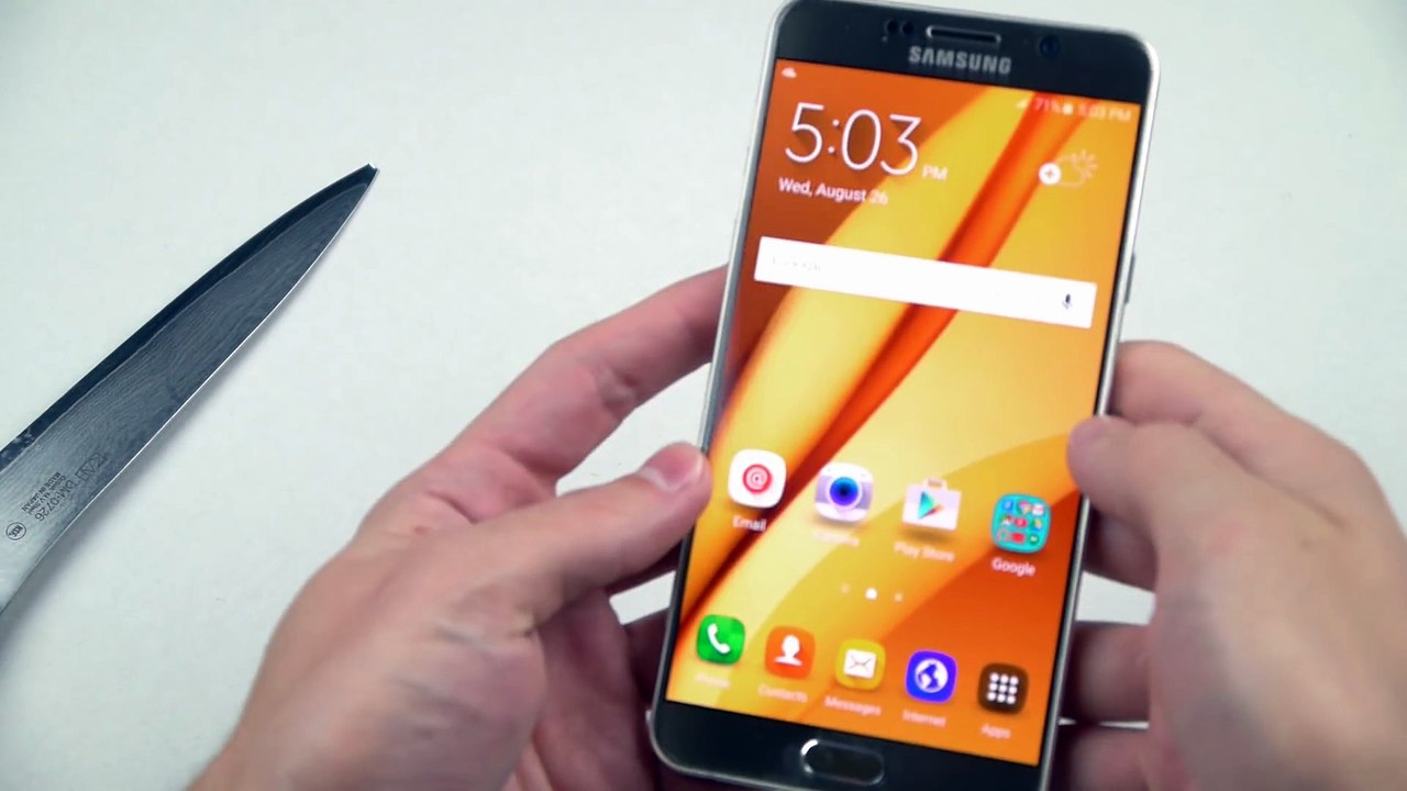 Samsung Galaxy Note 5 Hammer & Knife Test!