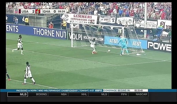 Asamoah Gyan Goal ~ USA vs Ghana 2-1