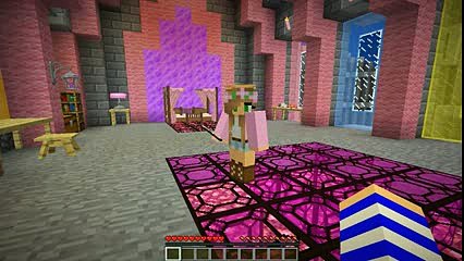 Minecraft - Little Carly Adventures SETTING UP DISNEY PRINCESS SLEEPOVER (Low)