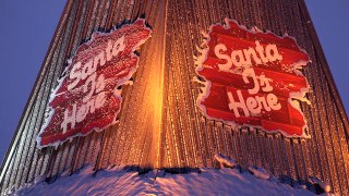 Santa Claus Village in Lapland in 4K video  Father Christmas Rovaniemi Finland