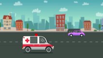 Police Cars Transportation with Spiderman Trucks & Cars Cartoon for Kids Funny Nursery Rhy
