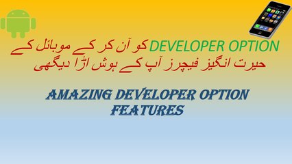 How to on developer option in android and features of developer option in urdu