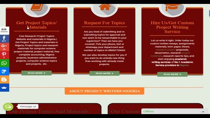 Project Writers Nigeria Provides Topics & Custom Writing Services