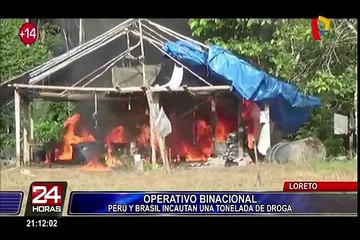 Loreto: incautan más de una tonelada de droga en frontera con Brasil