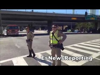 LAX after  the shooting esnews on scene