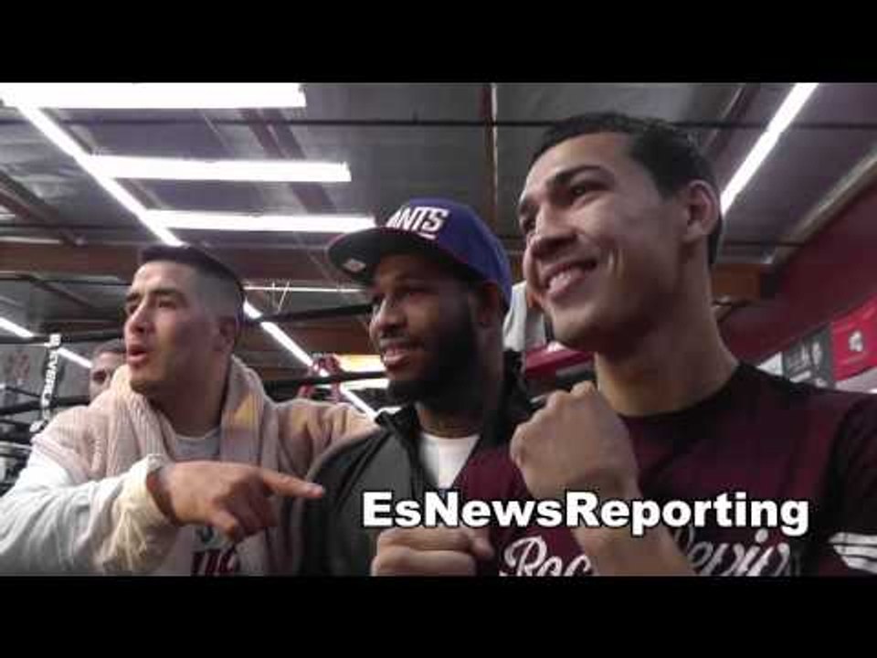 brandon rios showing the cameras why freddie roach is scared of him vs pacquiao EsNews Boxing