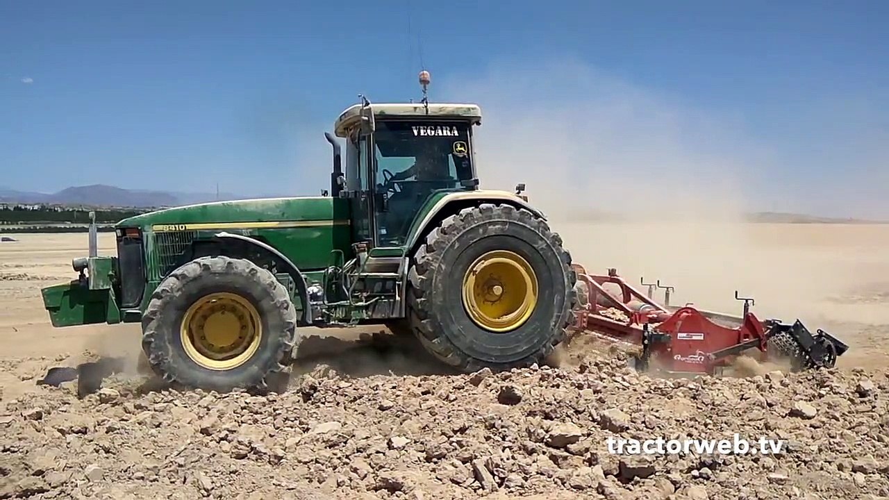 John Deere 8410 & Rotavator