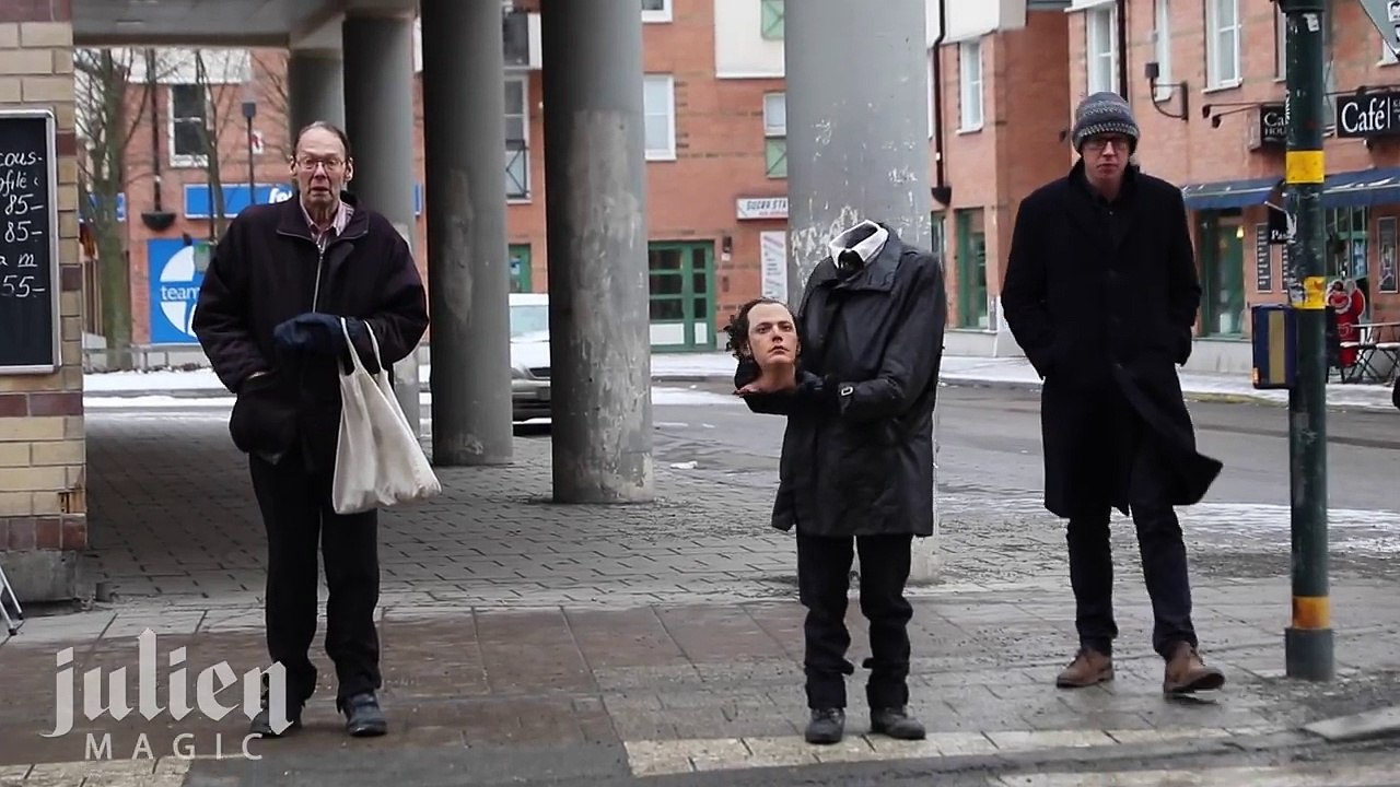 2 başsız adam Şakası part (kesim sürüm)- Julien sihirli - Headless man Prank part 2 (slaughter version)- Julien magic