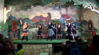 Umbrella dancing at 'Minority Cultural Show' in Sapa Vietnam