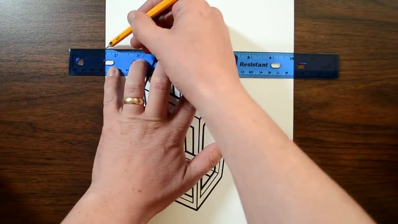 How to Draw an Impossible Anamorphic Cube - 3D Trick Art