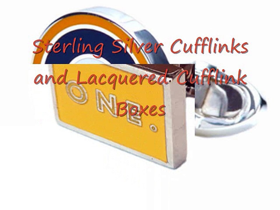 Sterling Silver Cufflinks, Lacquered Cufflink Boxes